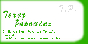 terez popovics business card